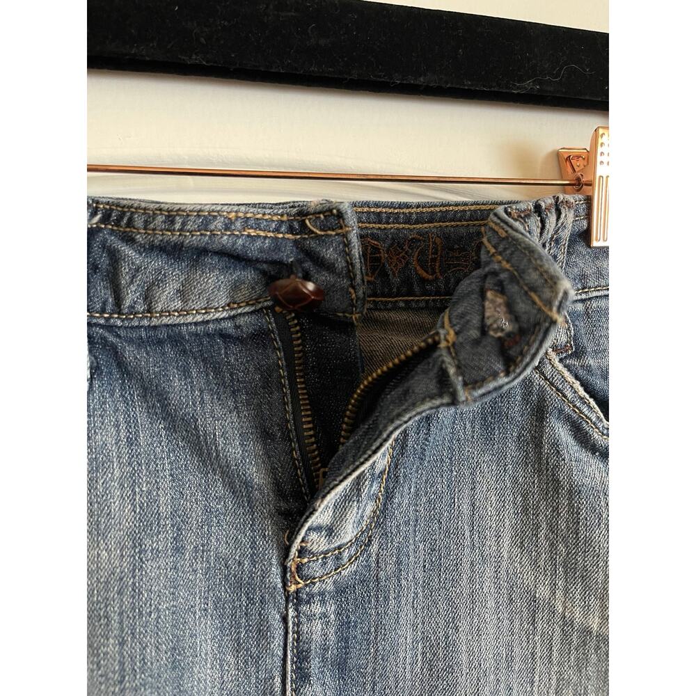 Vintage Dollhouse Juniors Micro Mini Denim Skirt Size 11 - Picture 5 of 11